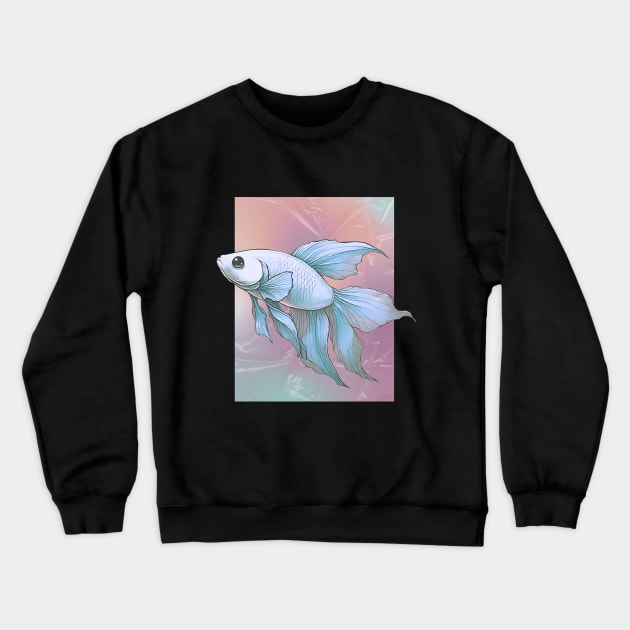 Siamese fighting fish Crewneck Sweatshirt by Kasza89